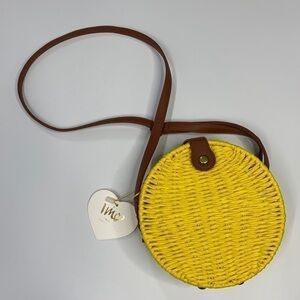 imoshionusa Vegan Yellow Basket Crossbody Bag NWT
